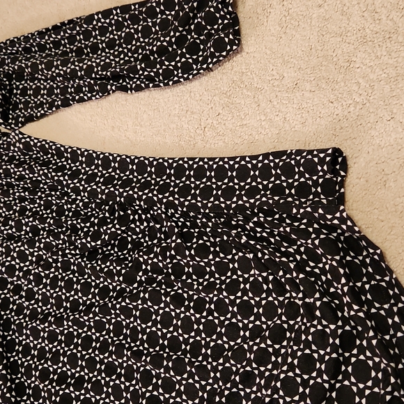 Peter Nygad Women tunic with rushing detail long sleeves black & white 3X W-542 - Picture 6 of 7